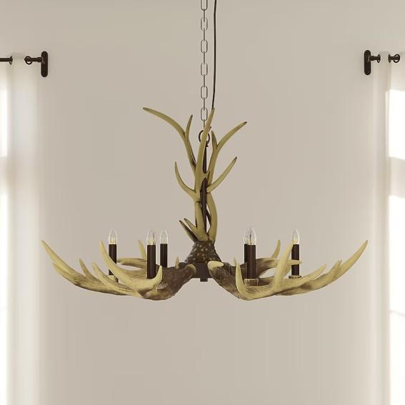 Fallow Ridge 6-Light Antler Chandelier, Kwikset SmartCode Keypad Lock, Suncast Wicker Hideaway Hose Reel - MSRP $2,676