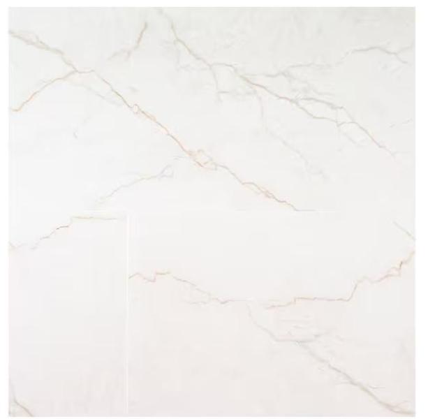 Flooring & Rugs- MSI Briella Gold Matte Porcelain Marble Look Tiles, Karl Home, TrafficMaster -Est Retail $1,119- 3plts