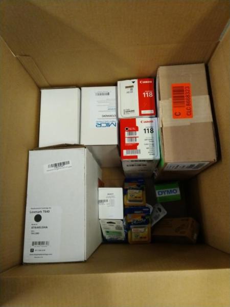 Printer Ink & Toner - XEROX Toner, CANON Toner, DYMO Address Labels - MSRP $2,782