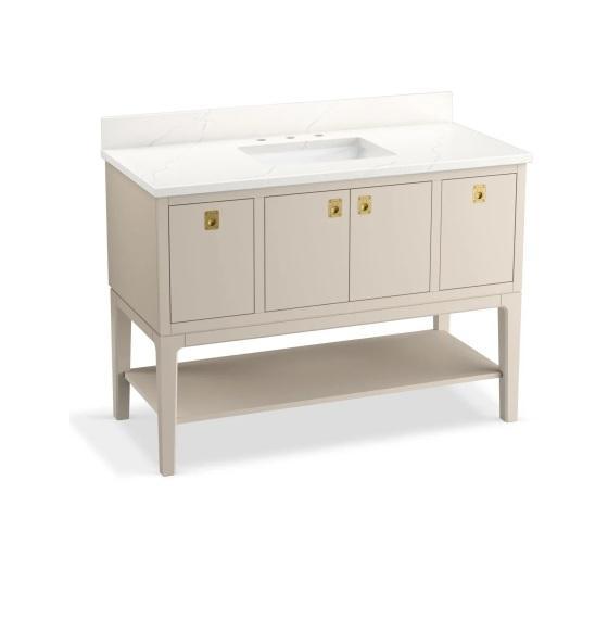 Vanities - K-35027-LWG & K-34657-0 Vanity Sets Bathroom Storages - MSRP $5,897