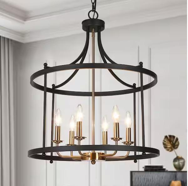 Lighting & Electrical - LNC 21.5in 6-Light Chandelier, Nathan James, MOKSILED, Tatahance, JONATHAN Y -Est Retail $1,563