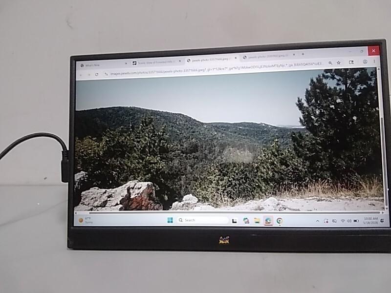 A Grade - ViewSonic 15.6" FHD 60Hz LED Portable Monitor, Black (VA1655) - MSRP $109