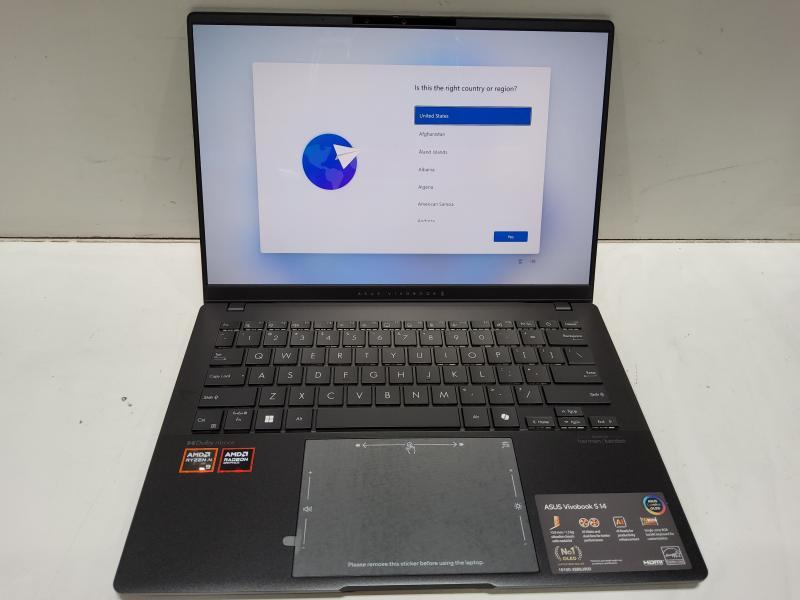 A Grade - ASUS Vivobook S 14" OLED Laptop, AMD Ryzen AI 9 365 w/ 24GB RAM, 512GB SSD, Neutral Black - MSRP $1,249