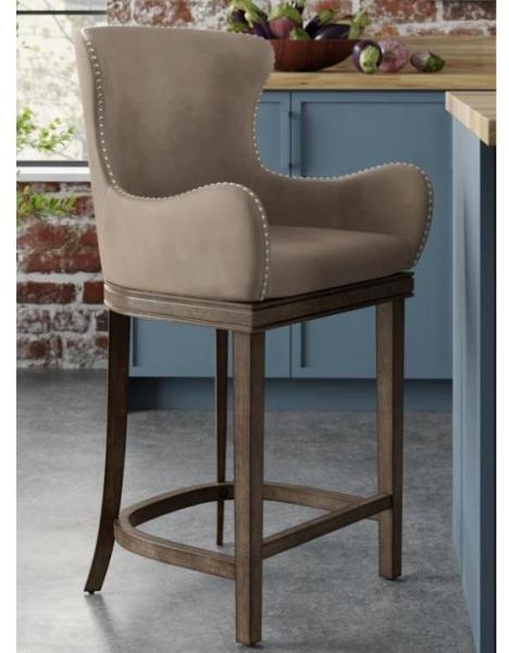 Housewares - Gunther Swivel Counter Stool, Shipka 29"W Round Jute Pouf Ottoman/Foot Stool, Wall Mirrors - MSRP $1,964