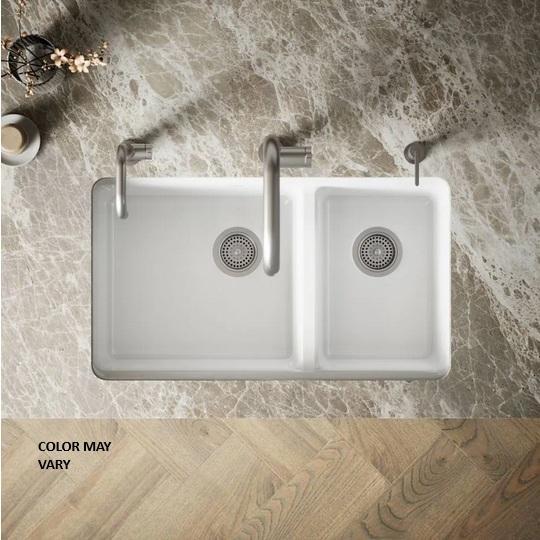 Kohler K-8669-5UA3-96 Cast Iron Workstation Kitchen Sink - MSRP $1,789