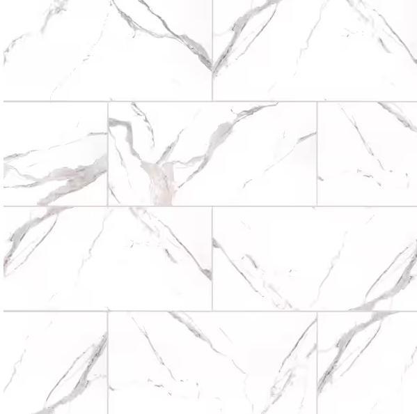 Pallet of MSI Ader Tegal 24inx48in Polished Porcelain Marble Look Floor & Wall Tiles - Est Retail $1,445