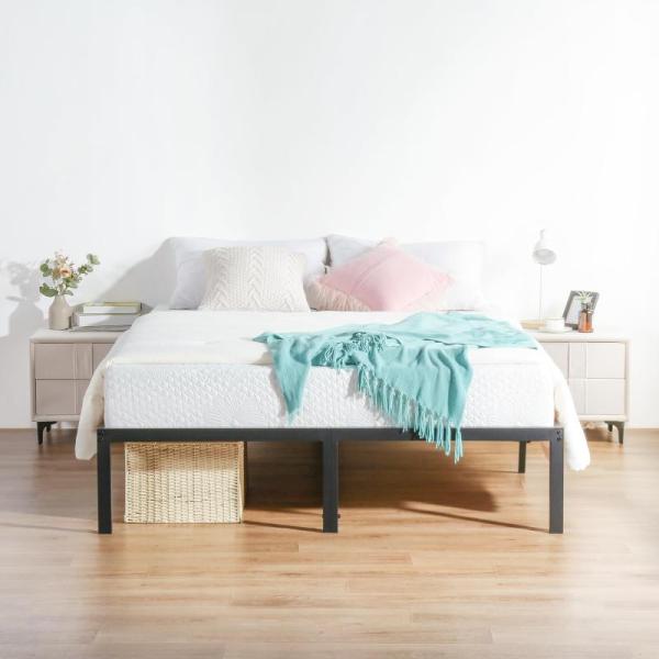 Olee Sleep 18in Heavy Duty Steel Slat Anti-Slip Bed Frame, Ideal Pet Products Wall Entry Pet Door Flap - MSRP $2,779