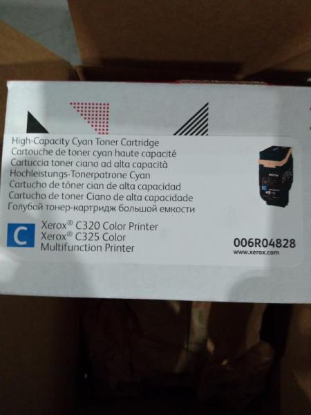 Xerox 006R04828 Genuine Xerox Cyan High Capacity Toner Cartridge Xerox C325 Color Printer - MSRP $244