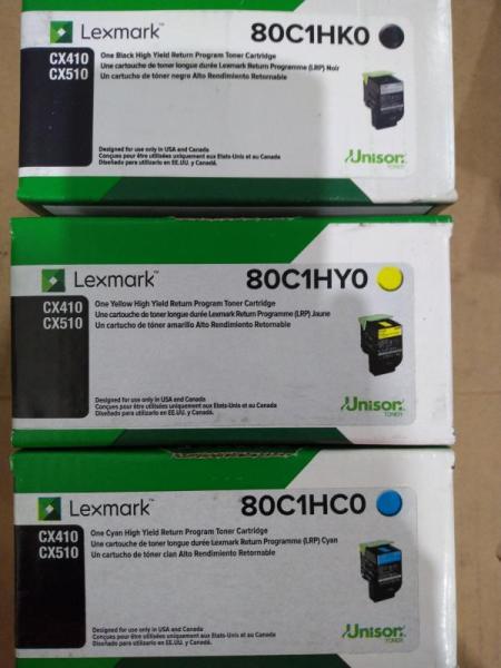 Lexmark Return Program High-Yield Toner Cartridges - Cyan, Black, Yellow - MSRP $2,449