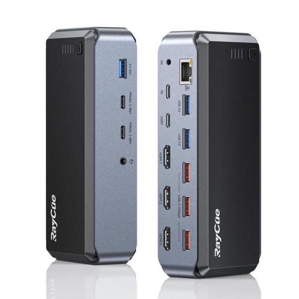 Electronics - Raycue Triple Monitor USB C Docking Station, Mapambo 220110V Voltage Converter US to Europe - MSRP $1,204