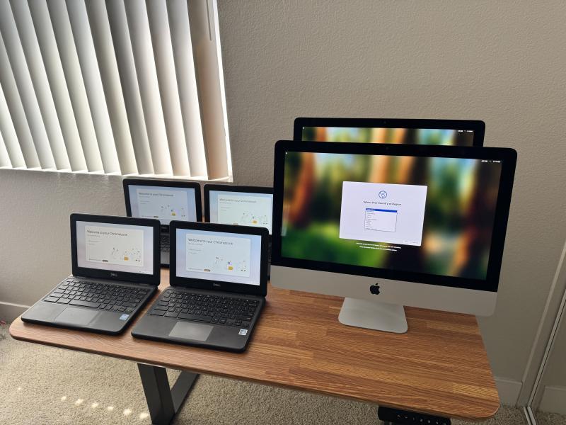 (6) Apple iMac Desktop Dell Chromebook Bundle Tested & Ready to use
