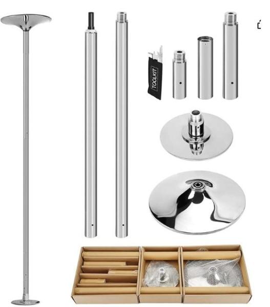 PRIOR FITNESS Professional Dance Pole, Electric Smart Curtains System, Zonon 7.5ft Lg Yard Bigfoot Decor - MSRP $2,700