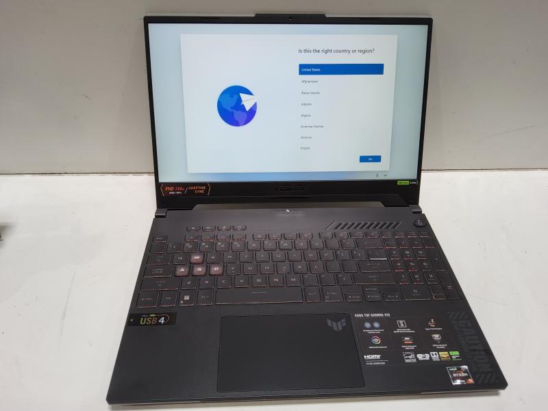 A Grade - ASUS TUF A15 Laptop, NVIDIA GeForce RTX 4060, AMD Ryzen 5 7535HS, 16GB RAM, 512GB SSD - MSRP $899