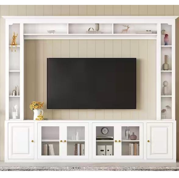 Home Decor - Polibi TV Stand fits 80" Tvs, URTR Cabinet, Lirago, BYBLIGHT, Noble House, SKYSHALO - Est Retail $2,933