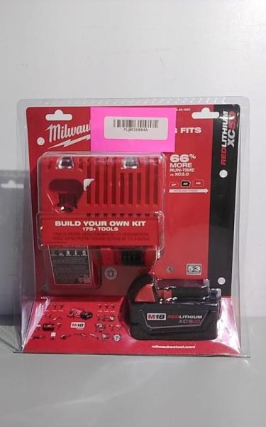 NEW - Milwaukee M18 18-Volt Lithium-Ion XC Starter Kit with One 5.0Ah Battery and Charger - MSRP $219