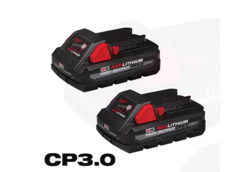 Milwaukee M18 18V Lithium-Ion HIGH OUTPUT CP 3.0Ah Battery Pack (2-Pack) - MSRP $199