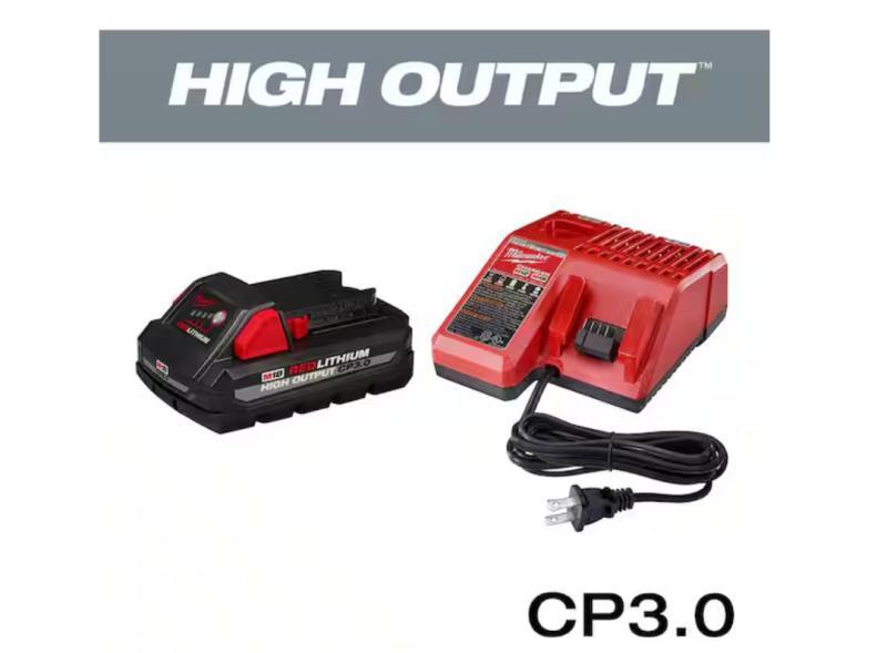 NEW - Milwaukee M18 18-Volt Lithium-Ion HIGH OUTPUT Starter Kit with One 3.0Ah Battery and Charger - MSRP $159