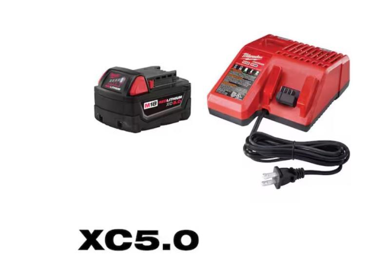 Milwaukee M18 18-Volt Lithium-Ion XC Starter Kit with One 5.0Ah Battery and Charger - MSRP $219