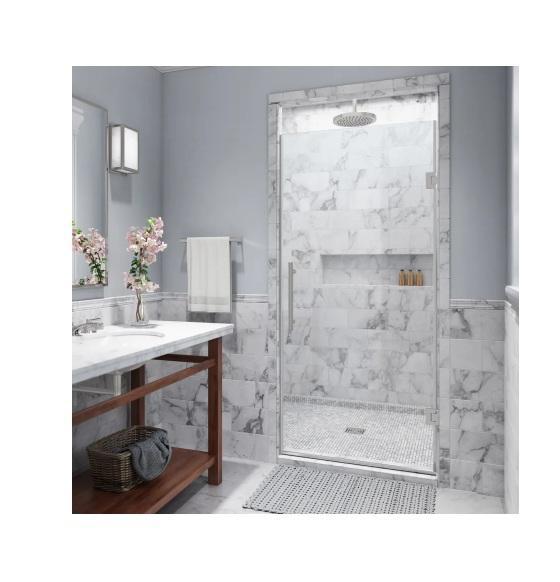 Aston SDR997EZ-SS-25-10 Frameless Shower Door - MSRP $470