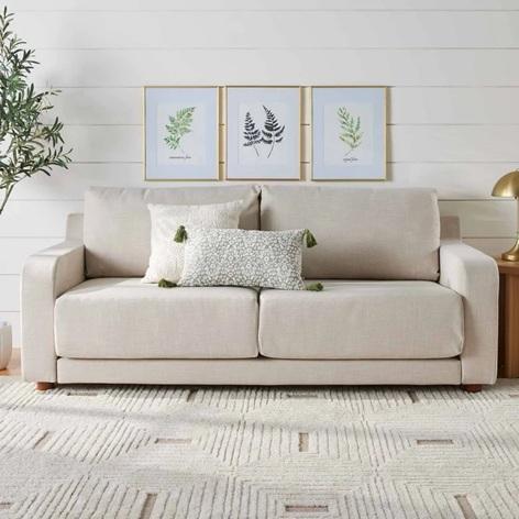 TRUCKLOAD - Owen Slope Arm Sofas in Effie Linen Upholstery - MSRP $15,542 EXPORT ONLY