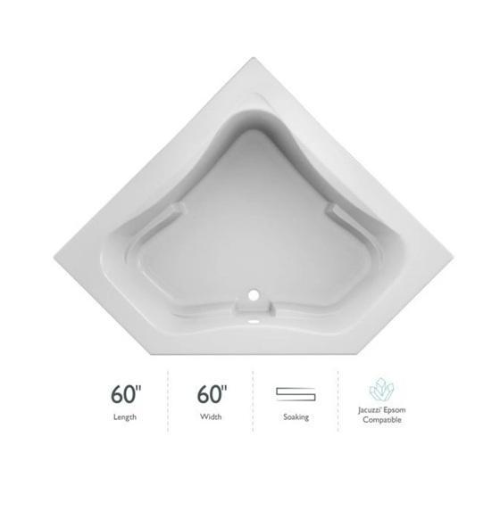 Jacuzzi TRD60-6022JC-AW Soaking Bathtub - MSRP $907