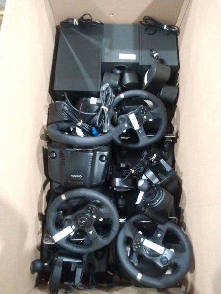 Consumer Electronics- Logitech G920 Wheel, G560 LIGHTSYNC PC Speakers - MSRP $1,759