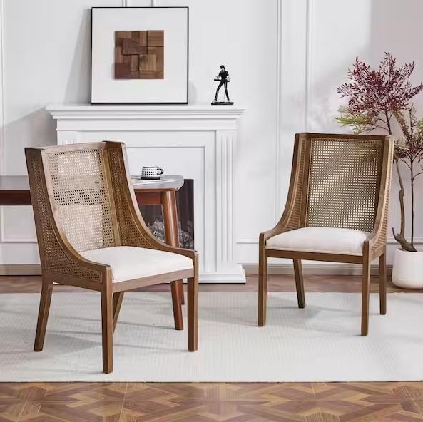 Home Decor - CHRISTOPHER KNIGHT HOME Penelope Walnut Dining Chairs, Meyer&Cross, Cool Gel - Est Retail $2,658
