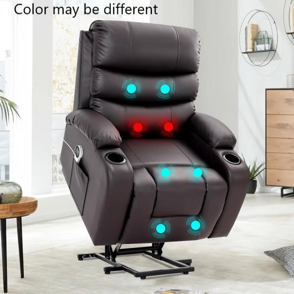 Furniture - Ebern Designs Power Lift Recliner, Stribling Dresser, Designer Fluted Panel Nightstand - MSRP $2,305