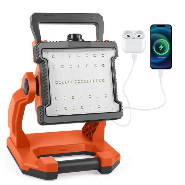 Cordless LED Work Light, Phone Charger, and Power Supply Combo - MSRP $1,343