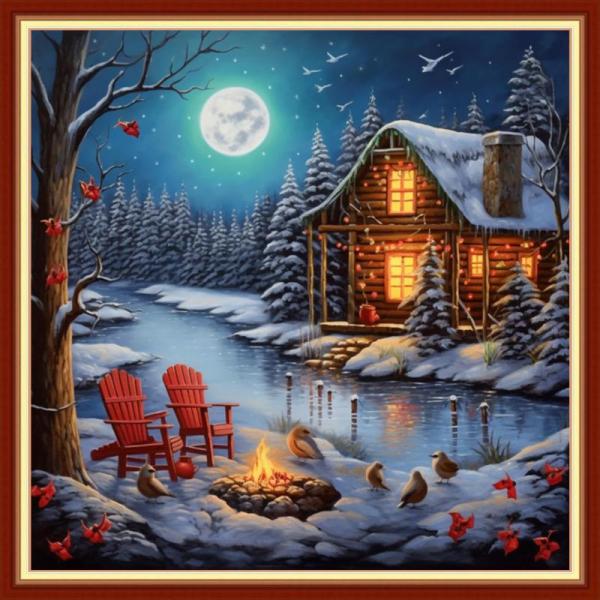 Home - Findvoor Cross Stitch Kits, Hananona Pine Garlands, Fairytale Castle Shower Curtain - MSRP $18,814