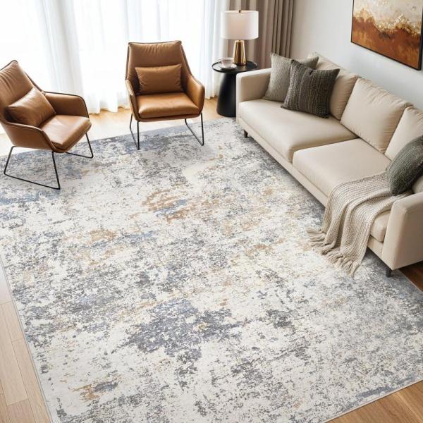 Furniture - Moynesa Area Rug, Kcuski Inflatable Couch, MeadowSky Faux Fur Area Rug - MSRP $3,159