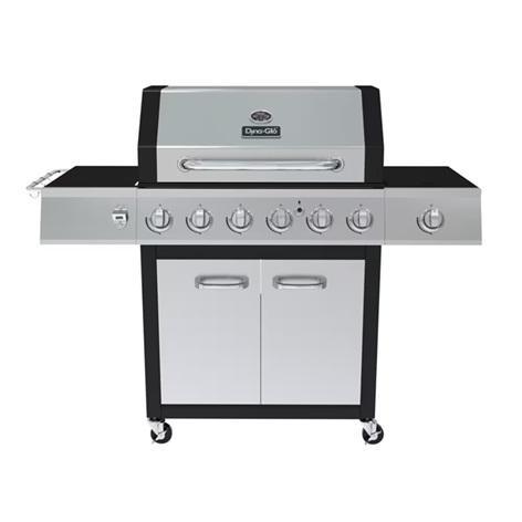 Dyna-Glo 6 Burner Propane BBQ in Stainless Steel with Side Burner - MSRP $323