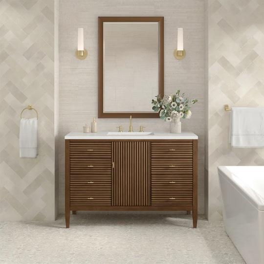 James Martin Vanities 485-V48-WLT-3LDL Vanity Set - MSRP $3,420