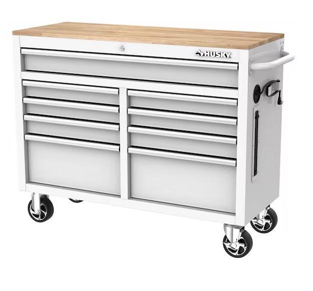Mixed Lot - Husky 9-Drawer Mobile Workbench Cabinet, RIDGID Backpack Vacuum, Glacier Bay, LG - Est Retail $1,060 -1plt