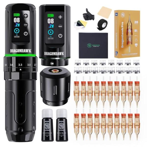 Beauty - Dragonhawk L3 Tattoo Kit. Day+West Hydrating Face Oils, Miroksh Hair Bow Clips, Brown Hair Tint - MSRP $9,568