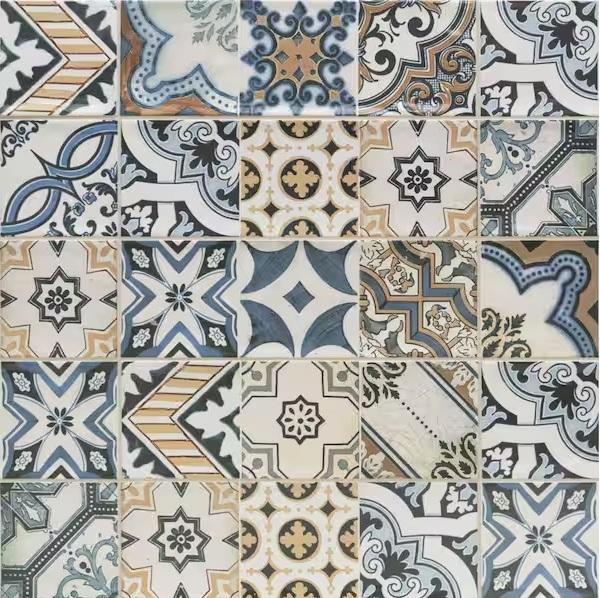 Pallet of Ivy Hill Tile Pier Warm Deco Encaustic 4inx12in 6mm Polished Ceramic Subway Wall Tiles - Est Retail $5,269