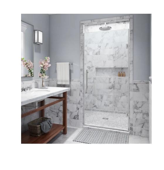 Aston SDR997EZ-CH-34-10 Frameless Shower Door - MSRP $513