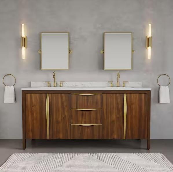Mixed Lot - Water Creation Ferrero Double Sink Bath Vanity, Watering System, Delta, Nexgrill - Est Retail $4,565 -1plt