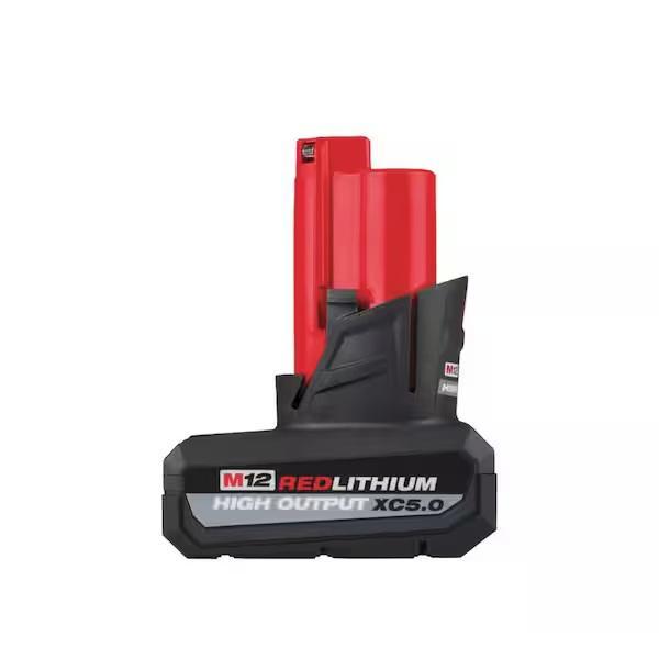 NEW - Milwaukee M12 12-Volt Lithium-Ion XC High Output 5.0 Ah Battery Pack - MSRP $99