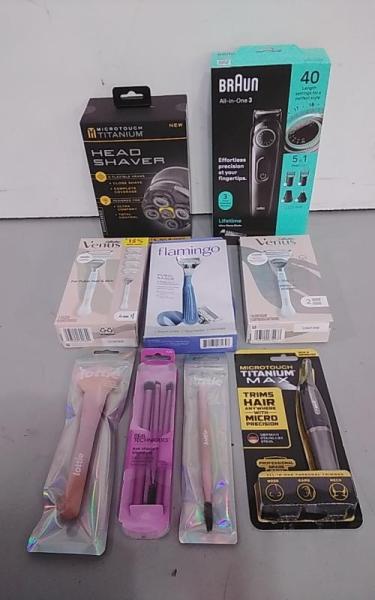 Health and Beauty - Microtouch Electric Trimmer, Braun Electric Trimmer, Native Deodorant Spray - MSRP $11,342