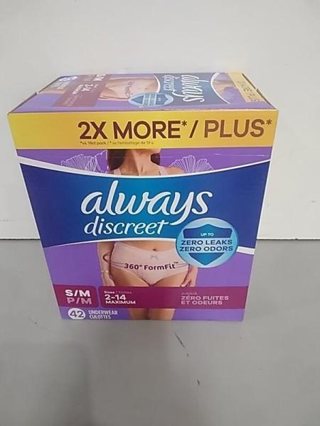 Always Discreet Adult Incontinence and Postpartum Underwear for Women - MSRP $1,091