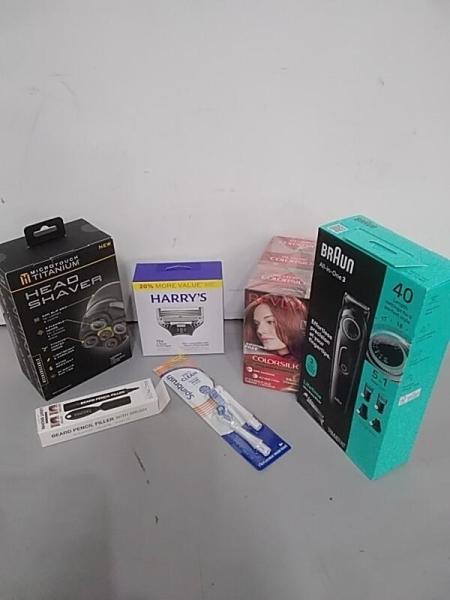 Health and Beauty - Microtouch Head Shaver, Braun Electric Trimmer, Pacinos Beard Pencil Filler - MSRP $16,557
