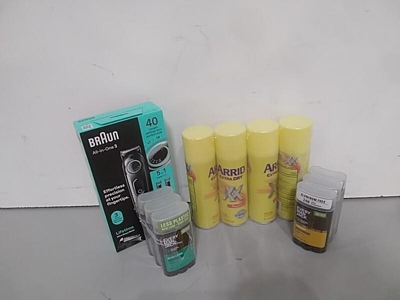 Health and Beauty - MicroTouch Head Shaver, Harry's Craft Handle Razor, Every Man Jack Deodorant - MSRP $10,784