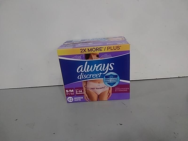 Health and Beauty - Always Discreet Adult Incontinence and Postpartum Underwear for Women - MSRP $1,091