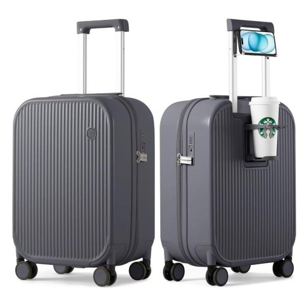 Luggage - 	mixi Carry-On 18in & 20in Luggage Rock Gray Suitcases, POSO Black Travel Backpacks - MSRP $1,989