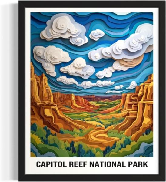 Home - Capitol Reef Poster, Mellanni Flannel Sheet Set, Quieryun Electric Blanket - MSRP $27,042