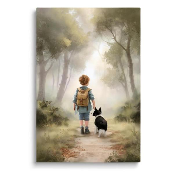 Home Decor - SKYSUKEY Boy/Dog Border Collie Forest Nursery Wall Decor, DALARAN Sisters Figurine - MSRP $19,205
