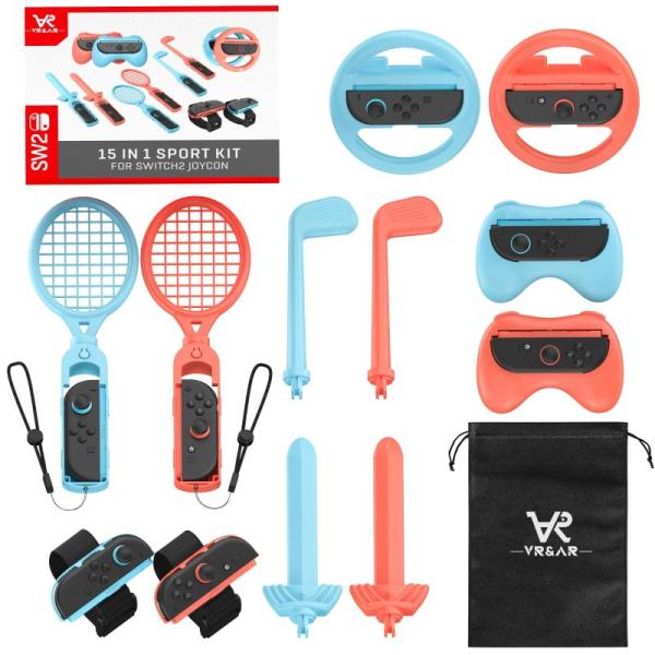 Video Games - VR&AR 15-in-1 Accessories Nintendo Switch 2 Joy-Con Kits, Gurgitat Nintendo Switch 2 Cases - MSRP $4,625
