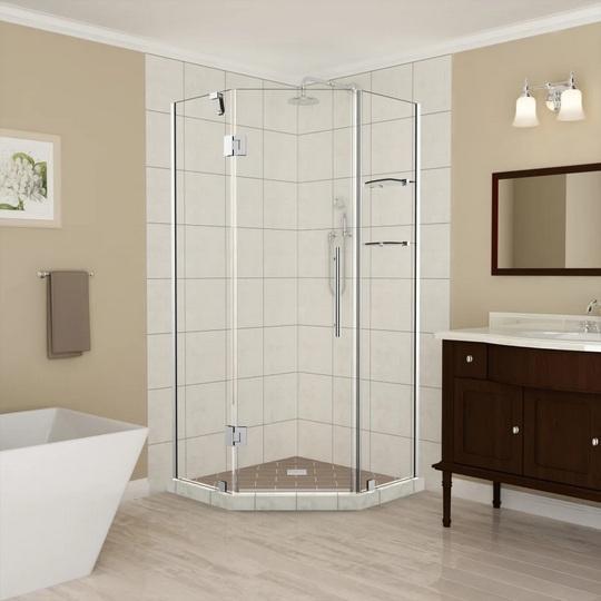 Aston SEN961EZ-CH-42-10 Frameless Shower Enclosure - MSRP $1,162