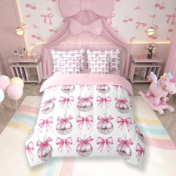 Home - Cartoon Bowknot Comforter Set, Easter Wreath, Bedlore Queen Mattress Pad - MSRP $12,210